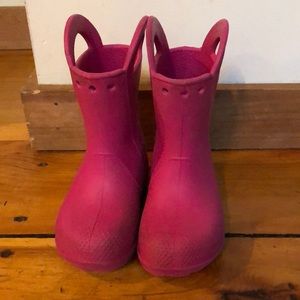Toddler Handle It CROCS rain boots